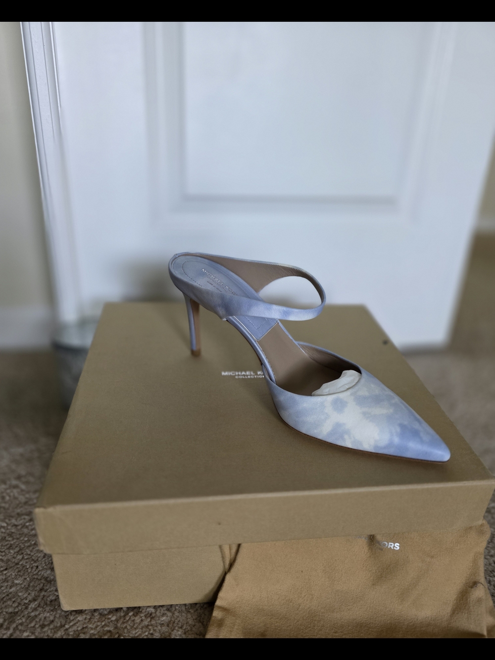 NIB Michael Kors Collection Blue Tie-Dye Pointed Toe Heels